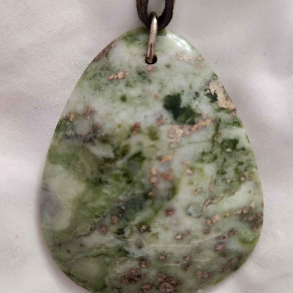 Jasper + Leather Necklace